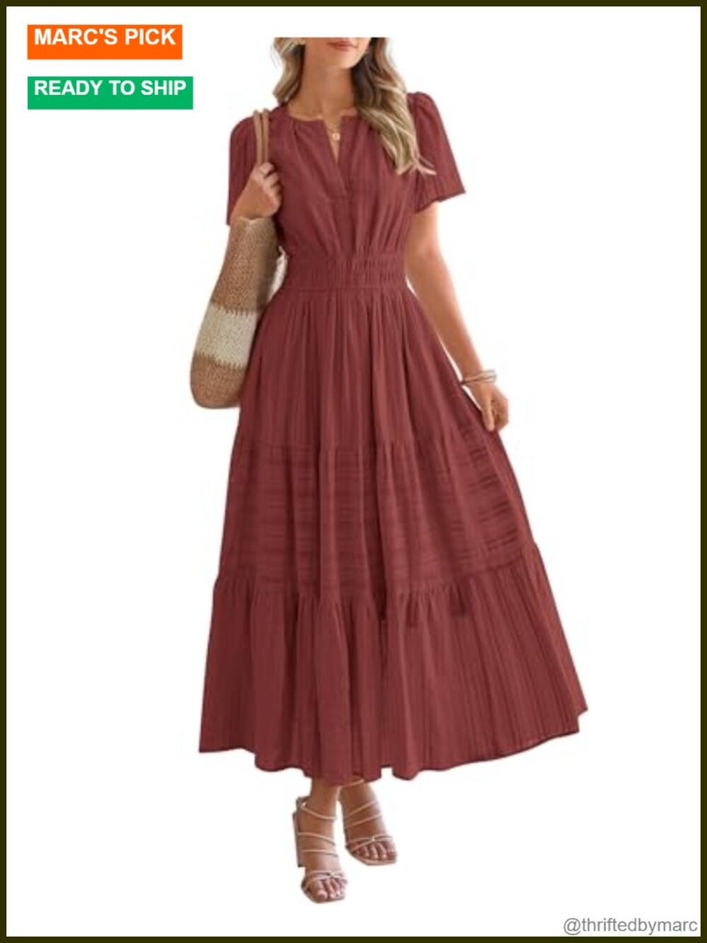 Womens Boho Short Sleeve Maxi Dress V Neck Tiered Ruffled A-Line Maternity